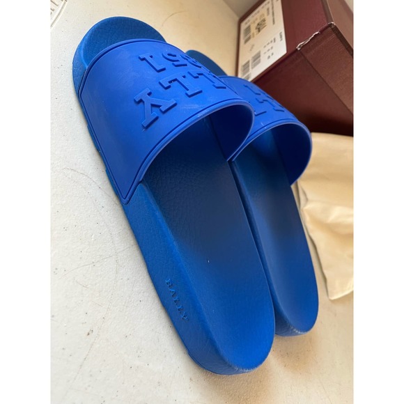 BALLY BLUE RUBBER SLIDES USA9 main image 11